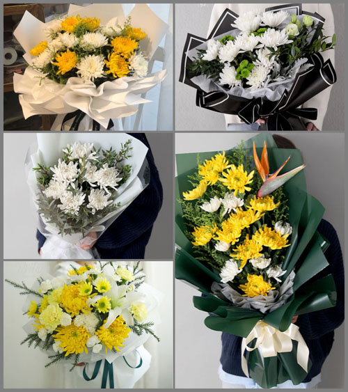 云南大理州宾川县钟英傈僳族彝族乡白事花束代送